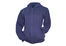 Polera con cierre y capucha