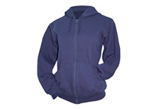 Polera con cierre y capucha